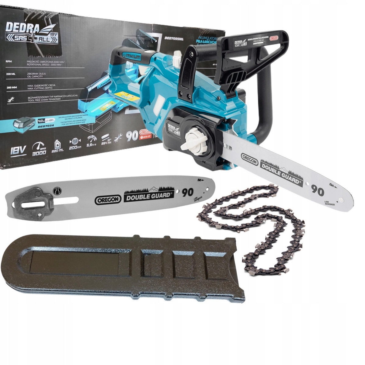 DEDRA PÍLA AKUMULÁTOROVÁ REŤAZOVÁ PÍLA 18V SAS DED7095ML 250mm 3/8